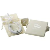 Amore Silverplated Horse Shoe with Icon, Crystal and Ribbon