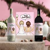 Bride &amp;amp; Bridesmaid Personalised Wine