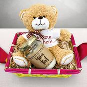 Personalised Teddy &amp;amp; Candle Hamper
