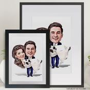 Larger frame / Signing board - for a caricature (450mm x 555mm)