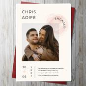 Engagement Card with a poem image