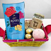 Personalised Candle &amp;amp; Chocolate Hamper image