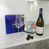 Bubbles &amp;amp; Bliss Celebration Set with Personalised Glasses