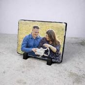 Large Personalised Rectangular Photo Slate With Gloss Finish – 20cm x 30cm