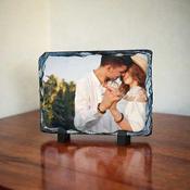 Large Personalised Rectangular Photo Slate With Matt Finish – 20cm x 30cm