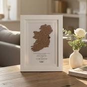 Personalised 3D Wooden Map Frame
