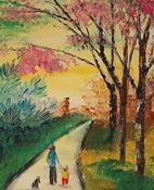 Walking in the Park - Online Art Classes - Ennis Art School