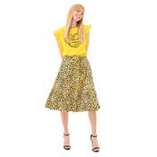 Fracomina Animalier Pattern Skirt With Flounces image