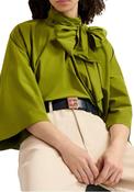 Essentiel Antwerp Gelt Logo Buckle Leather Belt Evening Blue image