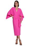 Moskada Magenta Pink Straight dress with Cape Sleeve image