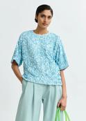 Essentiel Antwerp Juli Light Blue Sequin-Embellished Top image