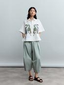 Psophia Wide-Leg Balloon Pants with Elastic Waist image