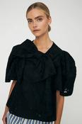 Stella Nova Festive Blouse with Bow - Black