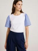 Vilagallo WHITE SHORT-SLEEVED STRIPED T-SHIRT image