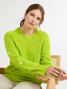 Cocoa Cashmere Zoya Classic Lime Cashmere Jumper image