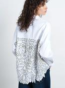 French Connection Lotta Alexis Floral Cutwork Back Popover Shirt image