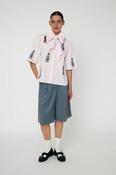Stella Nova Embroidered Bow Shirt - Pale Pink image