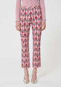 Tara Jarmon Paulino Trousers Pale Pink Retro Print image