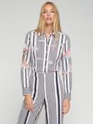Vilagallo BLACK STRIPED SHIRT DOLCE FAR NIENTE image