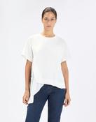 HIGH TECH REGATTA White Cotton Jersey T-shirt with Side Insert &amp;amp; Floral Print image