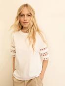 Emme EMMPAPE Passementerie-Detail Jersey T-shirt - OPTICAL WHITE image