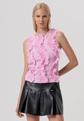 Fracomina Sleeveless Top with Frills made in Georgette image