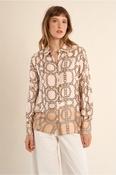 Molly Bracken Printed Shirt, Satin Effect