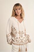 Molly Bracken Poplin Blouse, Embroidered