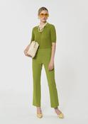 Tara Jarmon Paulin Trousers Green Double Canvas image
