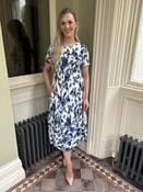High Tech At Length Print Dress In Navy image