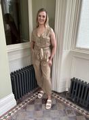 Emme COSTONE Pure Linen Jumpsuit - Camel image