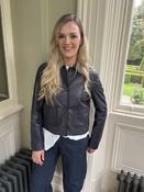 Beatrice B Navy Leather Jacket image