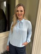 Iblues PIACERE Silk Blend Baby Blue Shirt image