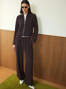 French Connection Vinnie Tailored Brown Zip Through Blouson Jacket image