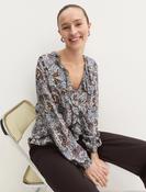 Emme EMMDONARE Flounce-detail blouse - WOOL WHITE