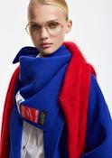 Essentiel Antwerp KAAP Cobalt Blue Wool-Cashmere Scarf Collar