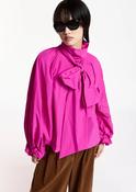 Essentiel Antwerp Kiely Pink Oversized Pussy-Bow Top