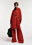Essentiel Antwerp Klumsy Orange &amp;amp; Burgundy Printed Oversized Mini Dress