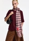 Essentiel Antwerp Korse Burgundy Side-Button Cotton-Blend T-Shirt image