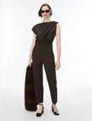 Iblues IBLZODIACO STRETCH FABRIC TROUSERS - Dark Brown image