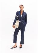 Lola Casademunt Blue Leopard Flare Pants image