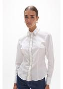 Lola Casademunt Fitted White Poplin Shirt