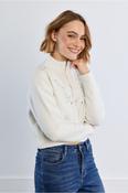 Molly Bracken Trucker Collar Sweater, With Rhinestones