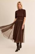 Molly Bracken Pleated Tulle Skirt with Rhinestones image