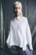 Psophia ASYMMETRICAL OXFORD SHIRT WITH GODETS image