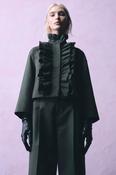Psophia SHORT COTTON JACKET WITH RUFFLE DETAIL