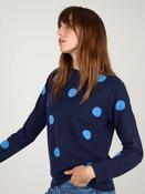 Cocoa Cashmere Fable Polka Dot Navy Jumper image