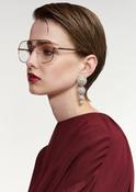 Essentiel Antwerp KALLAS Silver Rhinestone-Encrusted Drop Earrings image