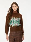Iblues IBLOXIRIA SEQUIN-EMBROIDERED JUMPER Nut - L