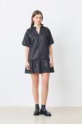 Suncoo Chelsea Short Dress in Metallic Jacquard - 0